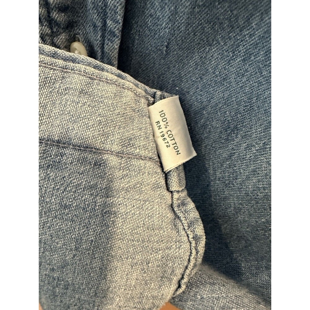 Polo by Ralph Lauren soft Denim 100% cotton mens LS button down shirt szXL logo - Picture 6 of 7